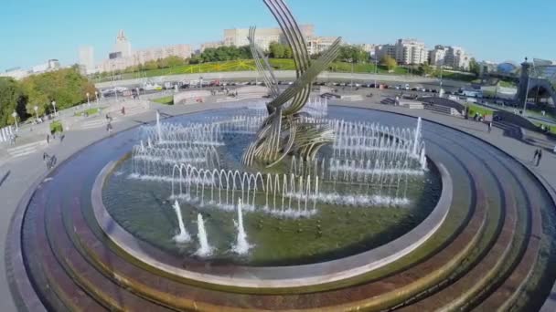 Rape of Europa fountain — Stock Video