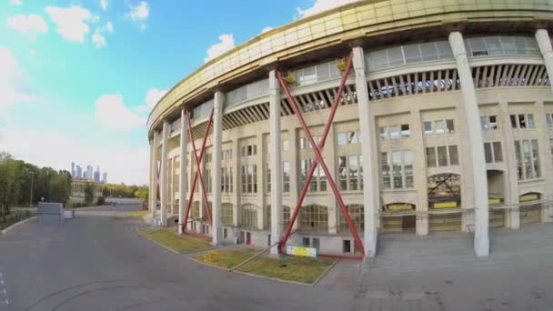 Sitio de construcción de la arena de fútbol Luzhniki — Vídeos de Stock