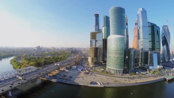 Centro de Negocios Internacional de Moscú — Vídeo de stock