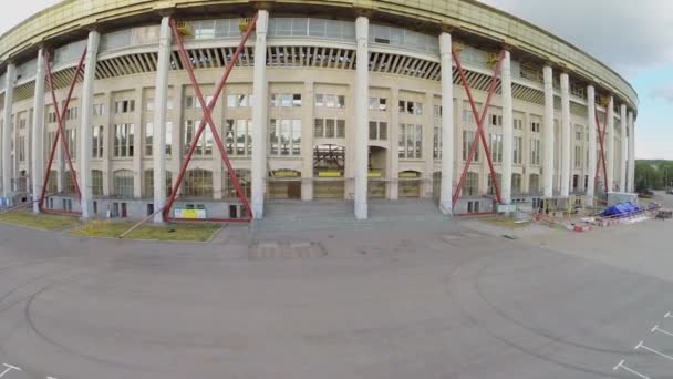 Ingresso dello stadio Luzhniki in costruzione — Video Stock