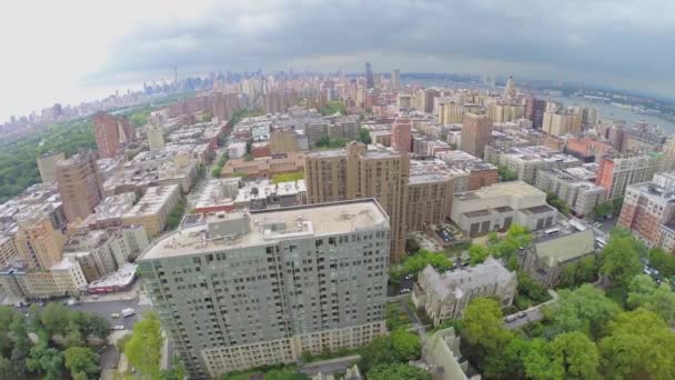 Panorama z Upper West Side v létě — Stock video