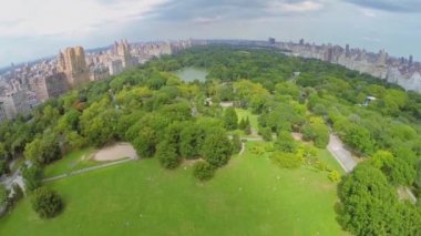 Cityscape koyun çayır ile 