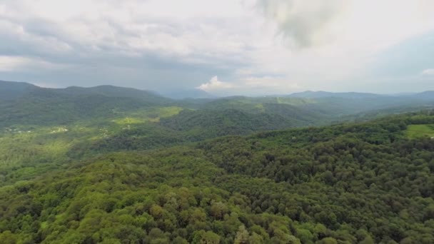 Dağ scape ile yaz, orman — Stok video