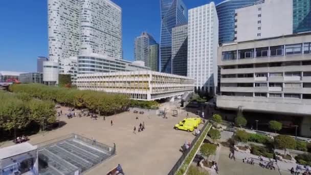 People walk near Residence Lorraine — Stock Video