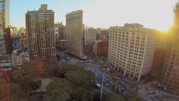 Madison Square avec la circulation routière — Video