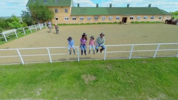 Four people in cowboy hats — Stock Video