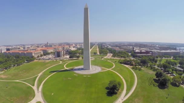 Cityscape com National Mall e Monumento a Washington — Vídeo de Stock