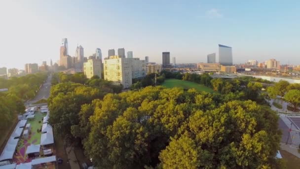 Trafic routier près du parc — Video