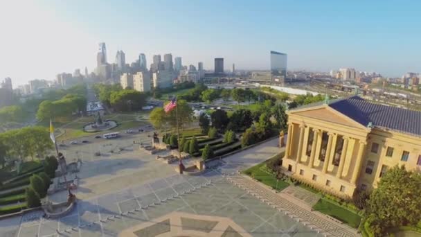 Eakins Oval and Museum of Art — Stock Video