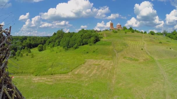 Obiekt sztuki Lighthouse na Ugra — Wideo stockowe