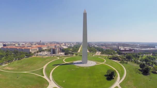 Centro comercial nacional con monumento a Washington — Vídeo de stock