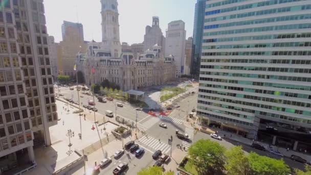 Philadelphia radnice — Stock video