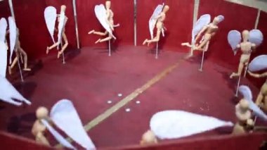 Rakamlar içinde uçan ile stroboscope döner-davul