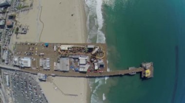 Lunapark ile Santa Monica plaj 