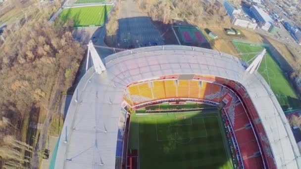 Panorama stadionu piłkarskiego lokomotywa — Wideo stockowe