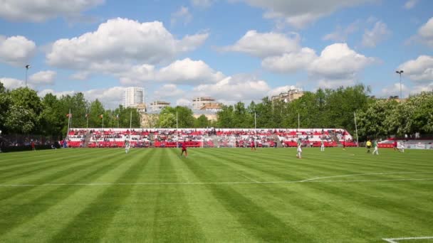 Boisko do piłki nożnej z dwóch drużyn — Wideo stockowe