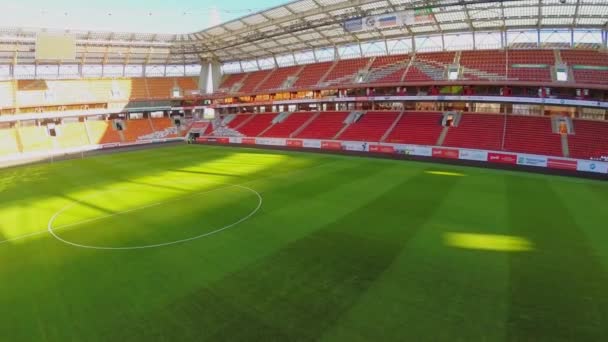 Panorama of Locomotive soccer arena — Stock Video