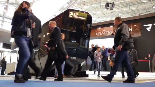 Exhibition of city transport ExpoCityTrans — Stock Video