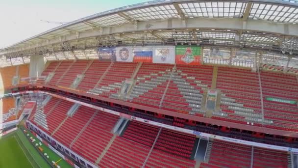 Tribuner av Locomotive Soccer Stadium — Stockvideo