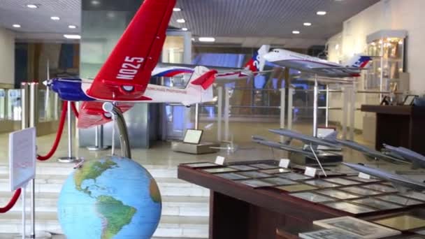 Museum für Flugzeugbau in Tupolev — Stockvideo