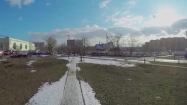 Şantiye yakınındaki sokak trafik 