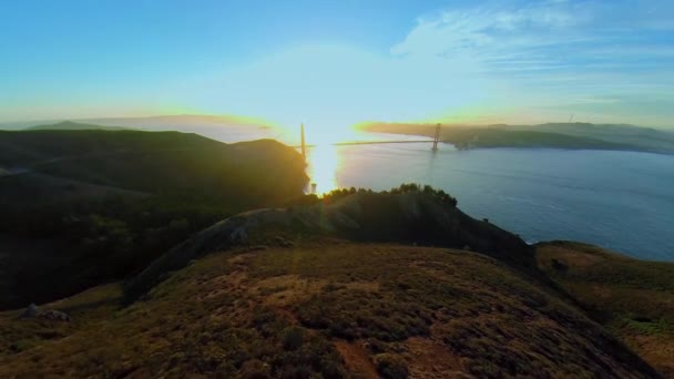 San Francisco Bay με χρυσή πύλη — Αρχείο Βίντεο