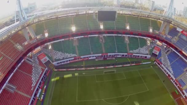 Soportes vacíos de estadio de fútbol Locomotora — Vídeos de Stock