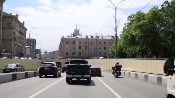 Cars on Garden Ring Road — Stock Video