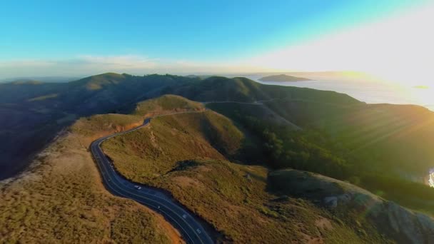 Conzelman road i bergen nära San Francisco — Stockvideo