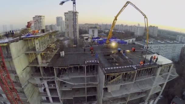 Baustelle für Wohnhaus — Stockvideo