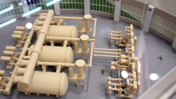 Model van het wederopbouwproject van het elektrische Substation — Stockvideo