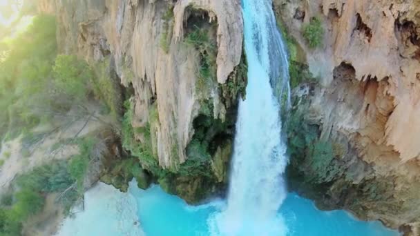 Waterfall of Havasu Creek in Grand Canyon. — Stock Video