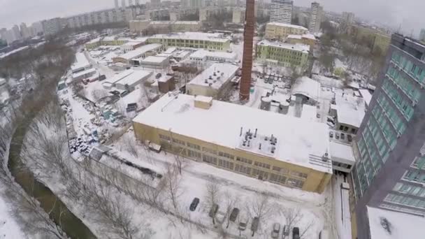 Território de Moscou planta de couro-sapato — Vídeo de Stock