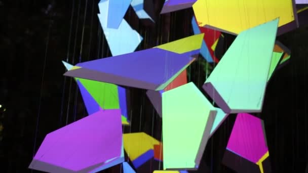 Geometrické tvary během mezinárodního festivalu — Stock video