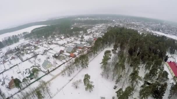 Village near museum of military history — Stock Video