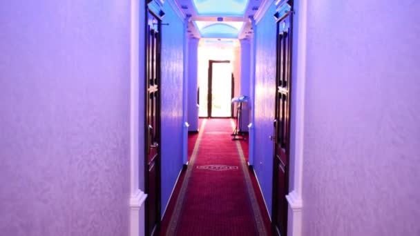 Corridor with blue lighting — Stock Footage Corridor with blue lighting Royalty Free Stock Video