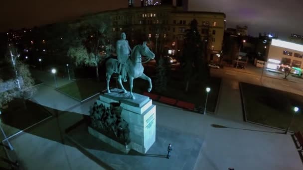 Equestrian statue of M.I. Kutuzov — Stock Video