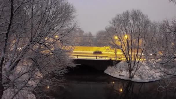 尤扎桥上的汽车交通 — 图库视频影像