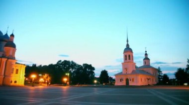 Kremlin kare gece Panoraması