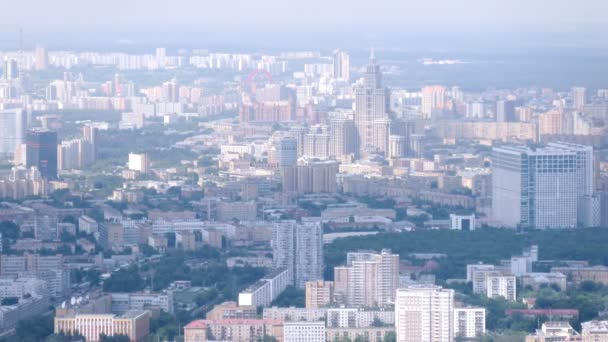 Distrito del metro desde la torre Ostankinsky — Vídeo de stock