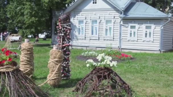 Dorpshuis in Vologda, Rusland — Stockvideo