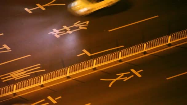 Beş şeritli sokak trafik ile — Stok video