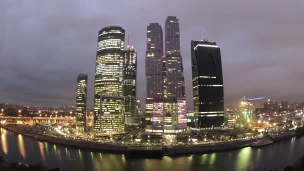 Moscow City panorama — Stock Video