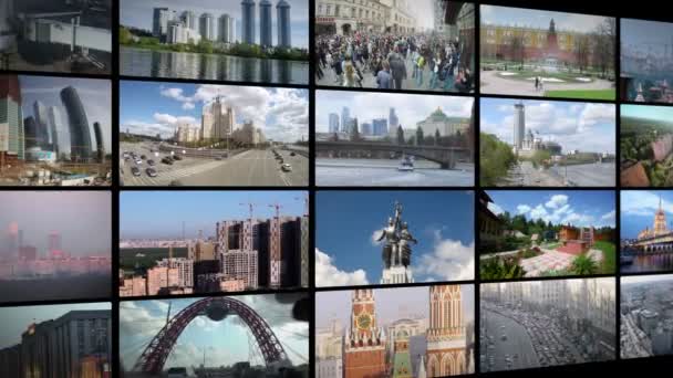 Moscú imágenes collage — Vídeos de Stock