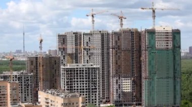 Yapım aşamasında binaların karmaşık Panoraması