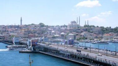 Galata Köprüsü şehir manzarası karşı