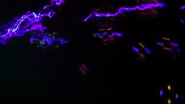 Renkli sabun köpüğü akışı