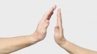 Palm jest kadın ve adam ellerini göster