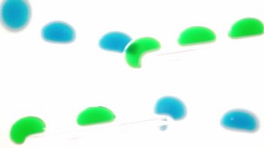 Yeşil ve mavi damla slayt