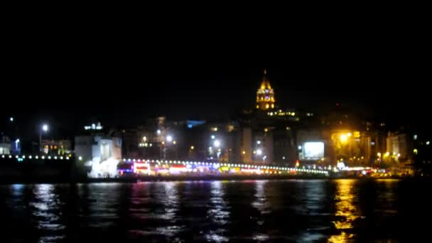 Restaurants sous le pont de Galata — Video